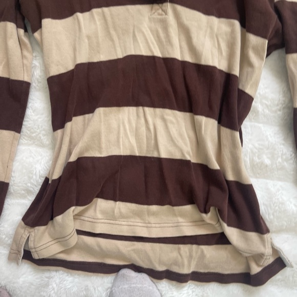 collared stripped sweatshirt - Picture 5 of 5